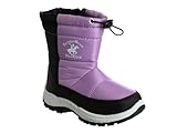 Beverly Hills Winter Boot-Snowboots Snow, Purple Black, 12 US Unisex Little Kid