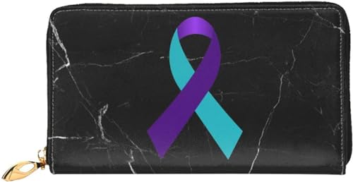 Suicide Prevention Awareness Ribbon Wallet Card Bag