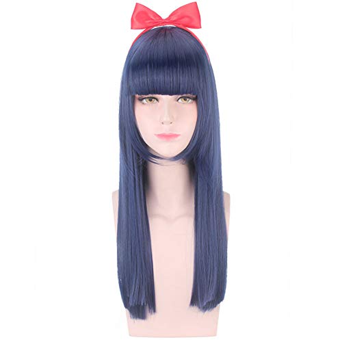 JYWIGS Pop Team Epic Cosplay Hair Anime Party Costume Wig Synthetic Fiber Heat Resistant Neat Bangs