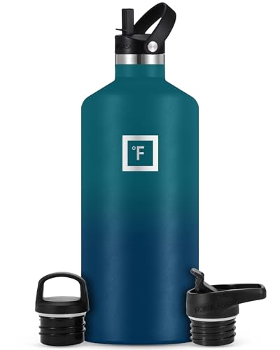 IRON °FLASK 64 Oz Canteen in Dark Night color with three lids