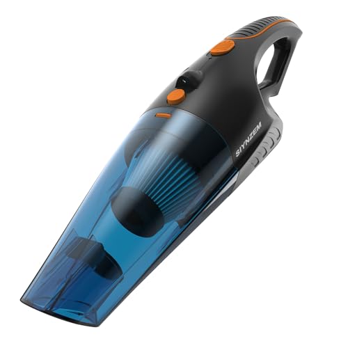 SEALON GV02 Handheld Rechargeable Car Vacuum Cleaner, 10KPa Vacuum Cleaner and Air Duster, High Power Hand Held Vacuum with LED Light and Multi-Nozzles for Car, Home, Office, Pet (Orange 1 P