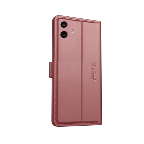 Image of AIBEX Compatible for CMF by Nothing Phone 1 5G Flip Cover Leather Finish with Magnatic Closure | Inside TPU with Card Pockets | Wallet Stand | Complete Protection Flip Case - Brown