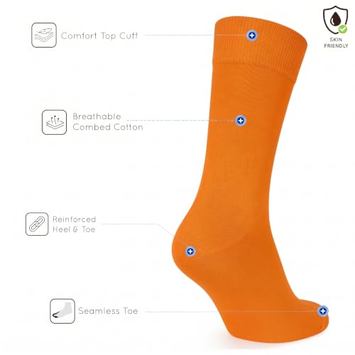 Image of Mysocks Unisex Extra Fine Combed Cotton Crew Socks |5 Pairs Set | Seamless Toe | Make Your Steps Enjoyable