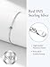 SILVERCUTE May Birthstone Ankle Bracelet 925 Sterling Silver 3mm Figaro Chain Anklets for Women, 8.5