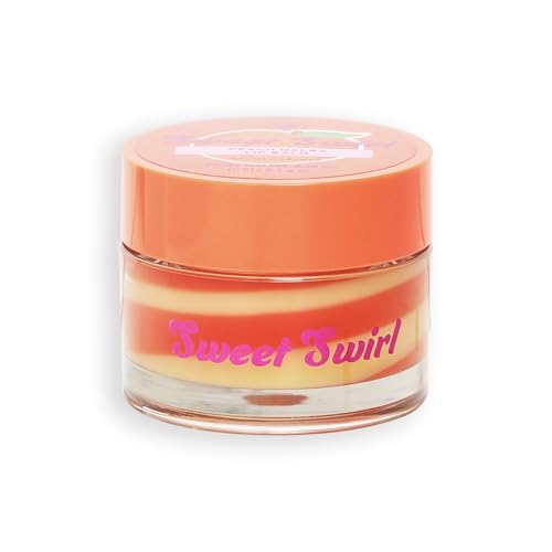 I Heart Revolution Sweet Swirl Lip Balm, Bálsamo Labial Hidratante Nocturno con Aroma Dulce, Vegano y Libre de Crueldad, Melocotón Melba