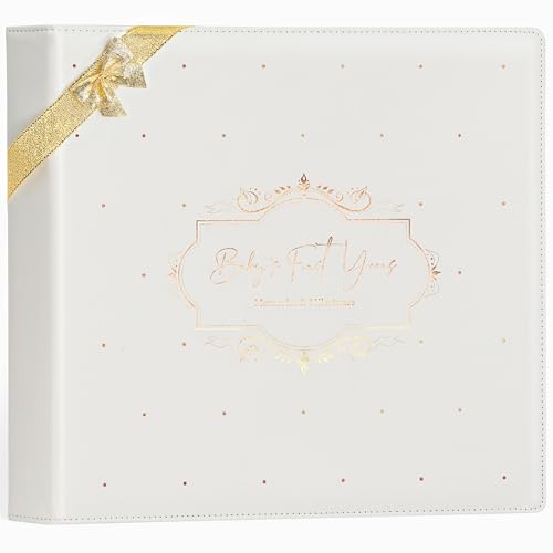 Image of Keepsake Baby Memory Book - Gift for Baby Shower or Baby Registry Search for Newborn Boys Girls - Timeless Baby Milestone Book and Scrapbook Album to Record Memories - Beautiful Gift for New Parents