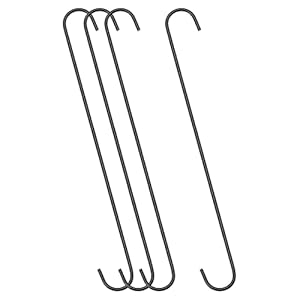 Sourcing Map 4er Set S-Haken Schwarz