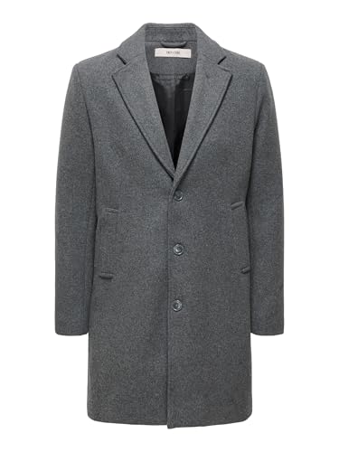 Only & Sons Onsmatthew Wool Coat Otw Noos Onsmatthew Wool Coat Otw Noos (1 unidad), Gris oscuro, M