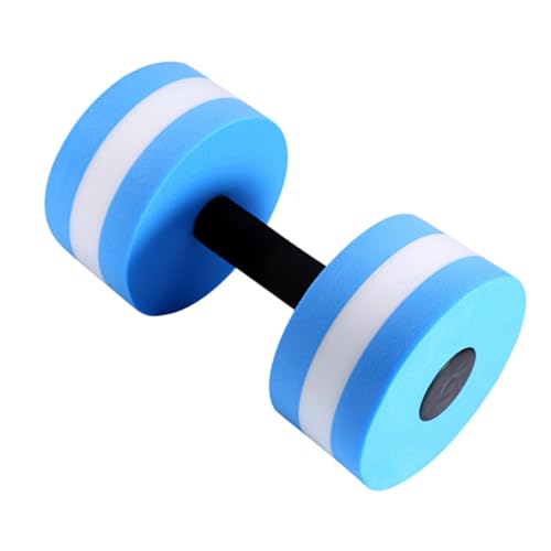 GLOGLOW Aquatic Exercise Dumbbells, 2PCS Blue Foam Aqua Fitness Equipment, Fixed Style, 10.6 x 5.9 inches, 4 inches Handle Diameter