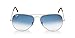 RAY-BAN RB 3025 AVIATOR SUNGLASSES (58 mm, 003/3F SILVER CRYSTAL WHITE/GRADIENT BLUE)