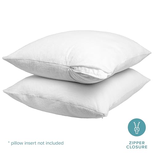 Image of Bare Home Premium Pillow Protectors - King Size (2 Pack) - Premium 100% Waterproof & Breathable - Cooling - Vinyl Free Hypoallergenic - 10 Year Warranty (King Size, Pack of 2)