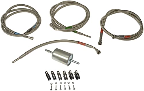 Dorman 819-820 Front Flexible Stainless Steel Braided Fuel Line Compatible with Select Cadillac/Chevrolet/GMC Models (OE FIX) by Dorman - Used condition - US$171.01