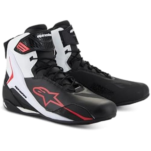 Alpinestars Faster-4 Motorcycle Shoes, Lightweight & Breathable, Seamless Knitted Construction & Advanced Protection