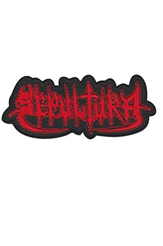 Sepultura Red Metal Band parche patch bordado con logotipo para planchar de hierro en apliques