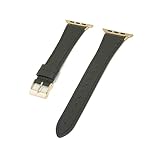 compatible with Apple Watch アップルウォッチ用 バンド ベルト エプソンレザーベルト クロカラント KUROCURRANT 44mm 45mm 46mm 49mm用 Series11/10/9/8/7/6/5/4/3/2/1/SE/SE2/Ultra/Ultra2/Ultra3に対応 ブラック/ローズゴールドパーツ