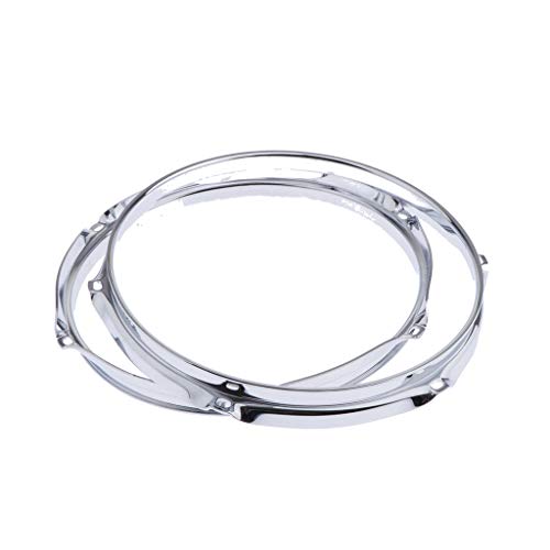Heavy Duty 10 Inch 6 Lug Tom Drum Hoop Rim Batter Hoop 2.5Mm (Pack of 2)