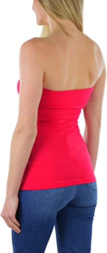 Image of ToBeInStyle Women's Cotton-Spandex Blend Stretchy Tube Top