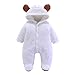 Bebé Traje de Monos Invierno Cálido Bebé Traje Mameluco con Capucha Footed Peleles Ropa