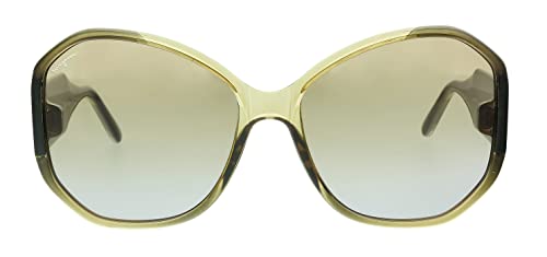 Salvatore Ferragamo Geometric Sunglasses SF942S 326 Khaki 61mm 9422
