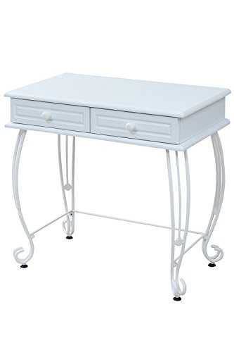 JKプラン ロートアイアン シリーズ デスク 引き出し 付き アイアン 脚 アンティーク風 クラシック レトロ IRI-1018-WH