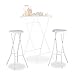 Produktbild Relaxdays Barhocker klappbar BASTIAN 2er Set weiss, Wetterfest, Höhe 80 cm, Barstuhl Doppelpack, Kunststoff, Tresen, weiß