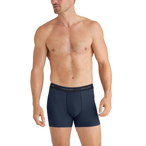Tommy John Men's Comfort Micro Trunk Boxer Brief Underwear - 4" 3-Pack, 4-Way Stretch, Stay-Put Waistband, Support Pouch2