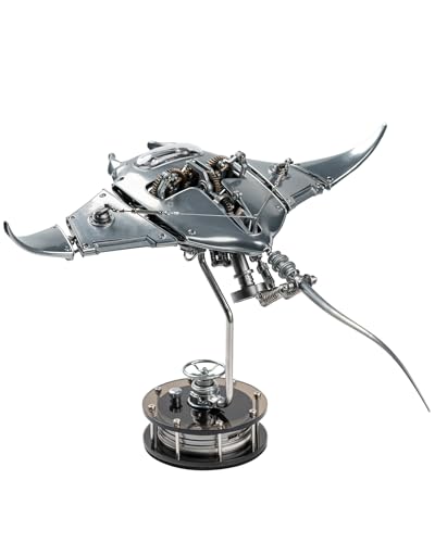 A motor-driven metal manta ray sculpture with biomimetic wing movements — equal parts kinetic art, desk showpiece, and conversation-starting collectible.
