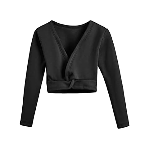 Verve Jelly Niñas clásico de manga larga Wrap Top Ballet Dance Cardigan Cover