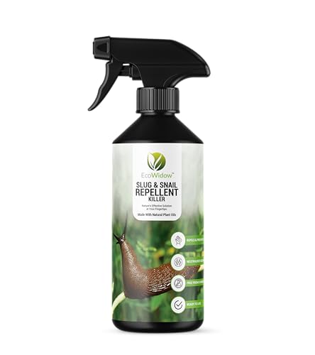 EcoWidow Natural Slug and Snail Repellent Killer Spray - 500ML - Effective, Fast-Acting Alternative...
