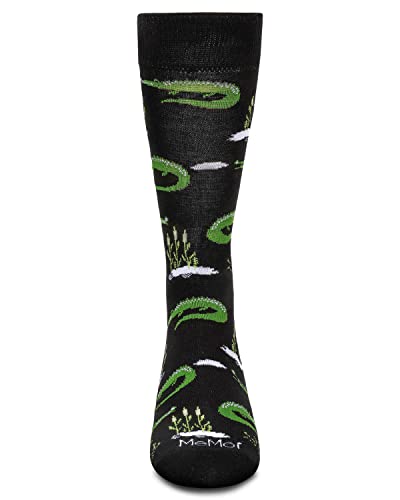 MeMoi Men's Alligators Rayon Crew Socks2