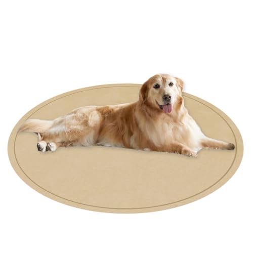 Tapis rond lavable pour chien idéal pour le salon moderne