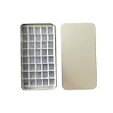 BOOYEE Watercolor Palette Paint Tin Case with 40pcs Transparent Plastic Empty Watercolor Half Pans...