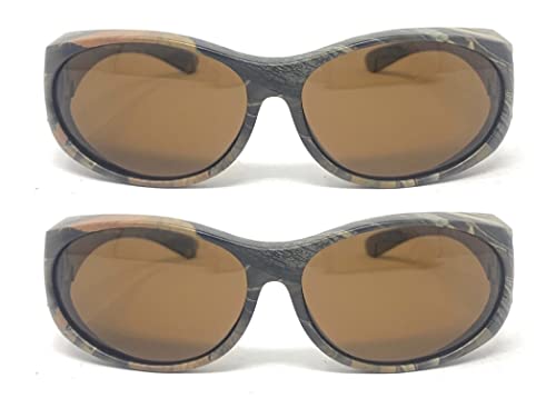 Unisex Polarized Fit Over Camouflage Sunglasses Wear Over Eyeglasses