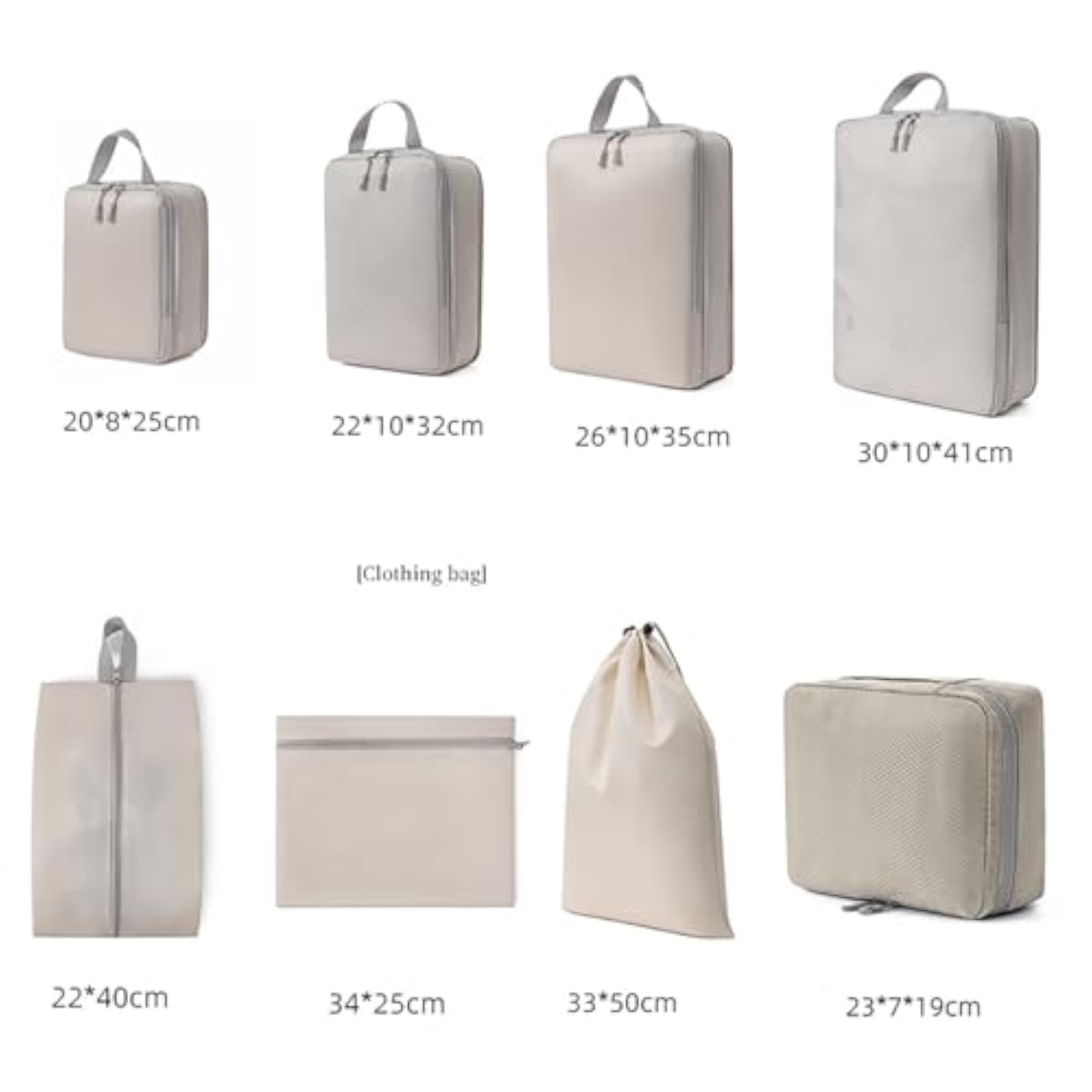 Compression Packing Cubes, 8 Set Travel Organizer Essentials