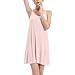 Casual Summer Dresses for Women Built-in Bra Cami Dress (Pink M)