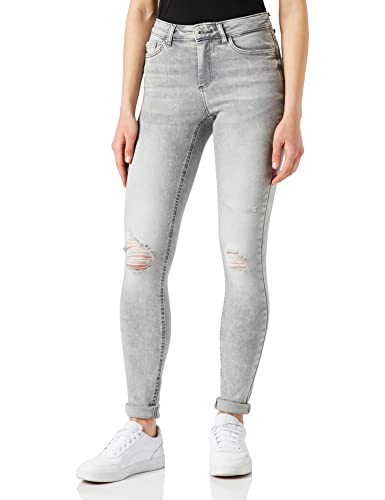 ONLY TALL Women's ONLBLUSH Life MID SK ANK RAW DNM D Tall Jeans, Grey Denim, M Cover