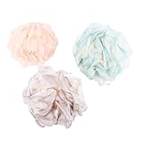 CIYODO 3 Stück Duschball aus Umweltfreundlichem Material Weicher Hautreiniger mit Reichem Schaum Hautfreundlicher Badeschwamm mit Kordel für Damen und Herren