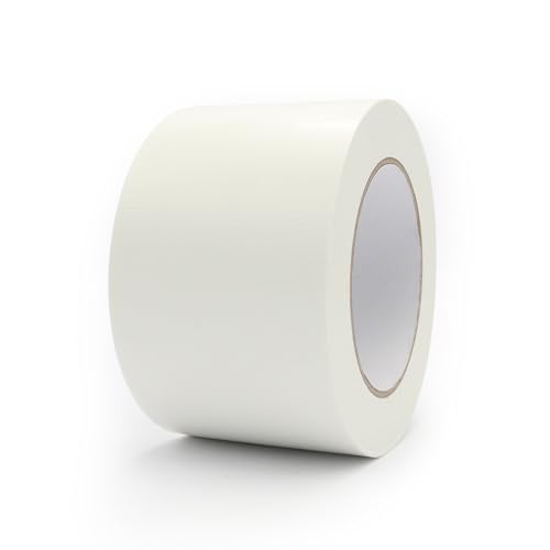 Heavy Duty Duct Tape 3 Inch X 33 Yards, 8.5 Mil Thickness, Multi Purpose White Duct Tape, No Residue, Waterproof, Tear by Hand - for Indoor Outdoor Repairs, Industrial, Professional Use