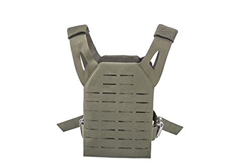 Cadet 2.0 Childrens Tactical Airsoft Paintball Kids Vest, Free Us Flag Patch, Mil Spec Pals Laser Cut Molle Modular W/Mag Pouches (Green) #TOP2
