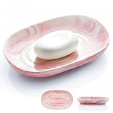 Seifenschale Keramik, Anti-Rutsch Seifenschale Marmor, Seifenablage Waschbecken, Seifenhalter...