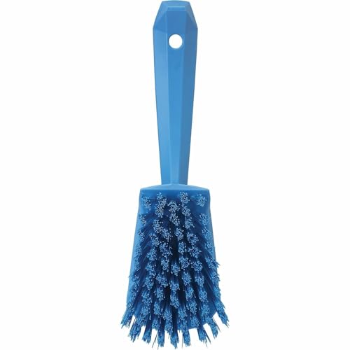 Image of Vikan 41923 Brush,Washing,Stiff,10 inch,PP /PBT,Blue