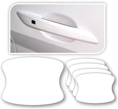 3M-5pcs Car Door Handle Cup Protector/Sticker/Guard, 3M-PPF(Paint Protection Film), Clear(Transparent), Anti Scratch, Universal Fit for Most Cars (Clear/5pcs)