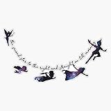 Peter Pan - The Second Star to the Right Bumper Sticker Vinyl Decal 5 inches