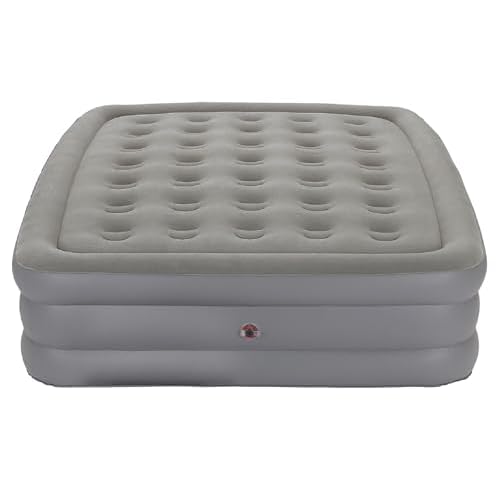Coleman GuestRest 18″ Plush Top Double High Air Mattress Airbed with Integrated Storage System and Carry Bag, Pump Not Included, Queen