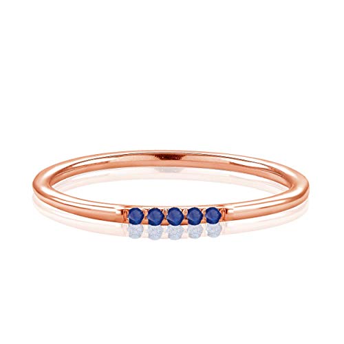 Natural Blue Sapphire Wedding Band For Women, 925 Silver Sapphire Wedding Band, Ladies Sapphire Five Stone Wedding Band, Wedding Band Ring