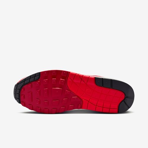 Image of Nike Air Max 1 Men's Shoes (HQ3607-687, Gym Red /University Red /Light Crimson /Sail) Size 6