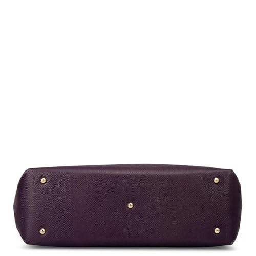 Image of Da Milano Leather Purple Tote Bag for Women (0388OL)