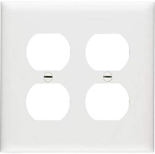 10 Pack] BESTTEN 2-Gang Mid Size Screwless Wall Plate, USWP4 White Series H4 85 X W4 92 Unbreakable Polycarbonate Midway Outlet Cover For Light Switch Dimmer Gfci Usb Receptacle