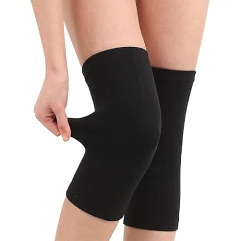 VANTOBEST Knee Warmers Thermal Knee Braces Pads Leg Warmers Elastic Knee Compression Sleeve Knee Pads Leg Warmers (Black) Cover