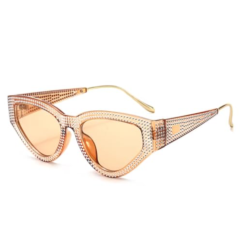 TOIPASTN Okulary przeciwsłoneczne damskie Cat Eye (brązowe)